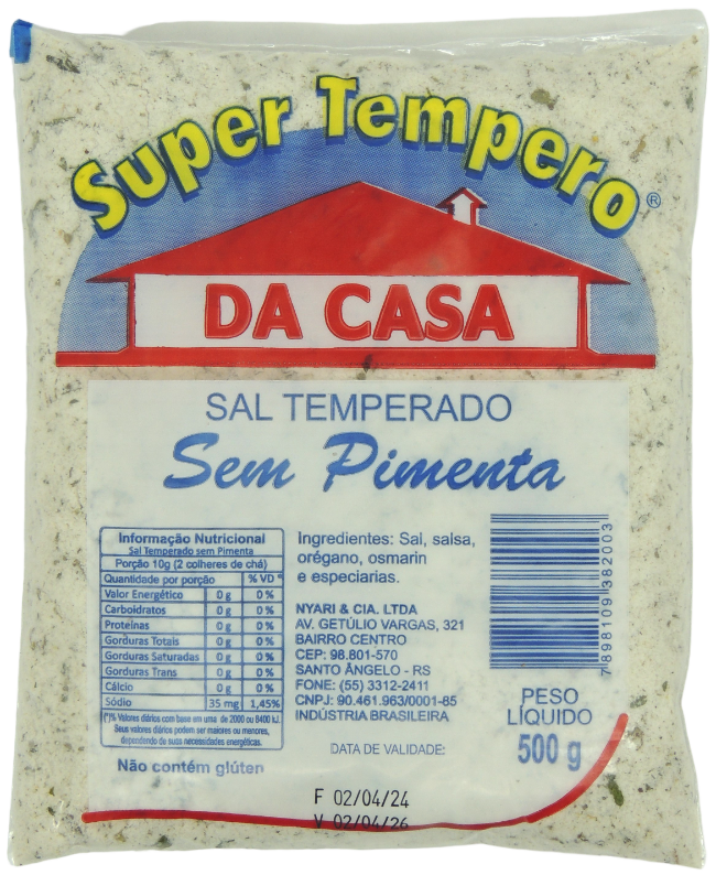 Sal Temperado sem Pimenta